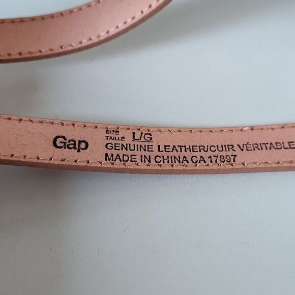 GAP | Genuine leather belt orange salmon pink sz Large - Picture 4 of 4